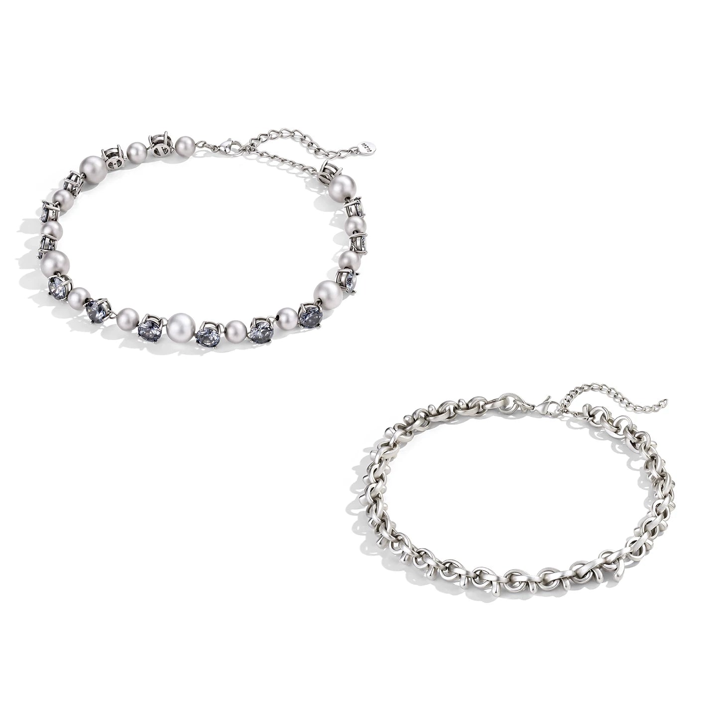 Vintage Bowknot &amp; Zircon Layered Choker