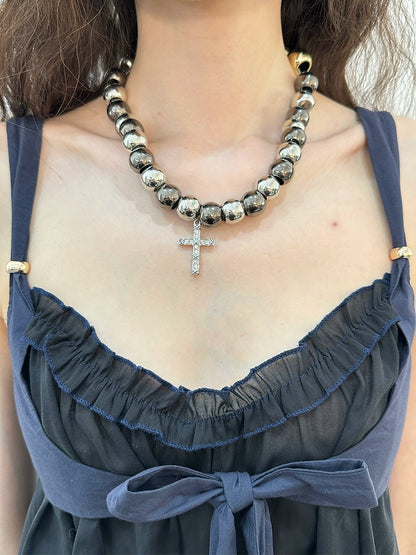 Layered Contrast A-Line Blouse