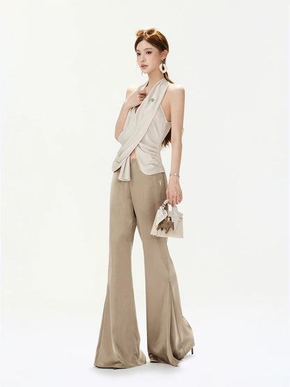 Cross-Drape Halter Top