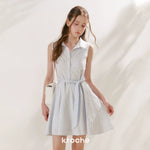 Blue Sleeveless Polo Mini Dress
