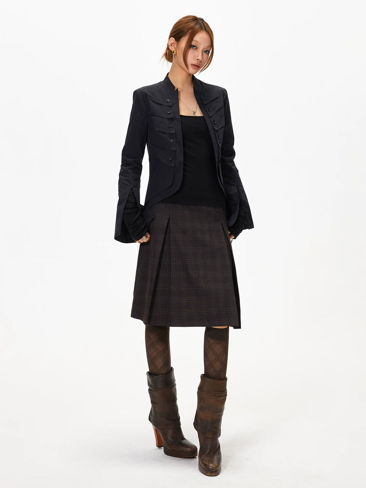 Stand Collar Utility Jacket
