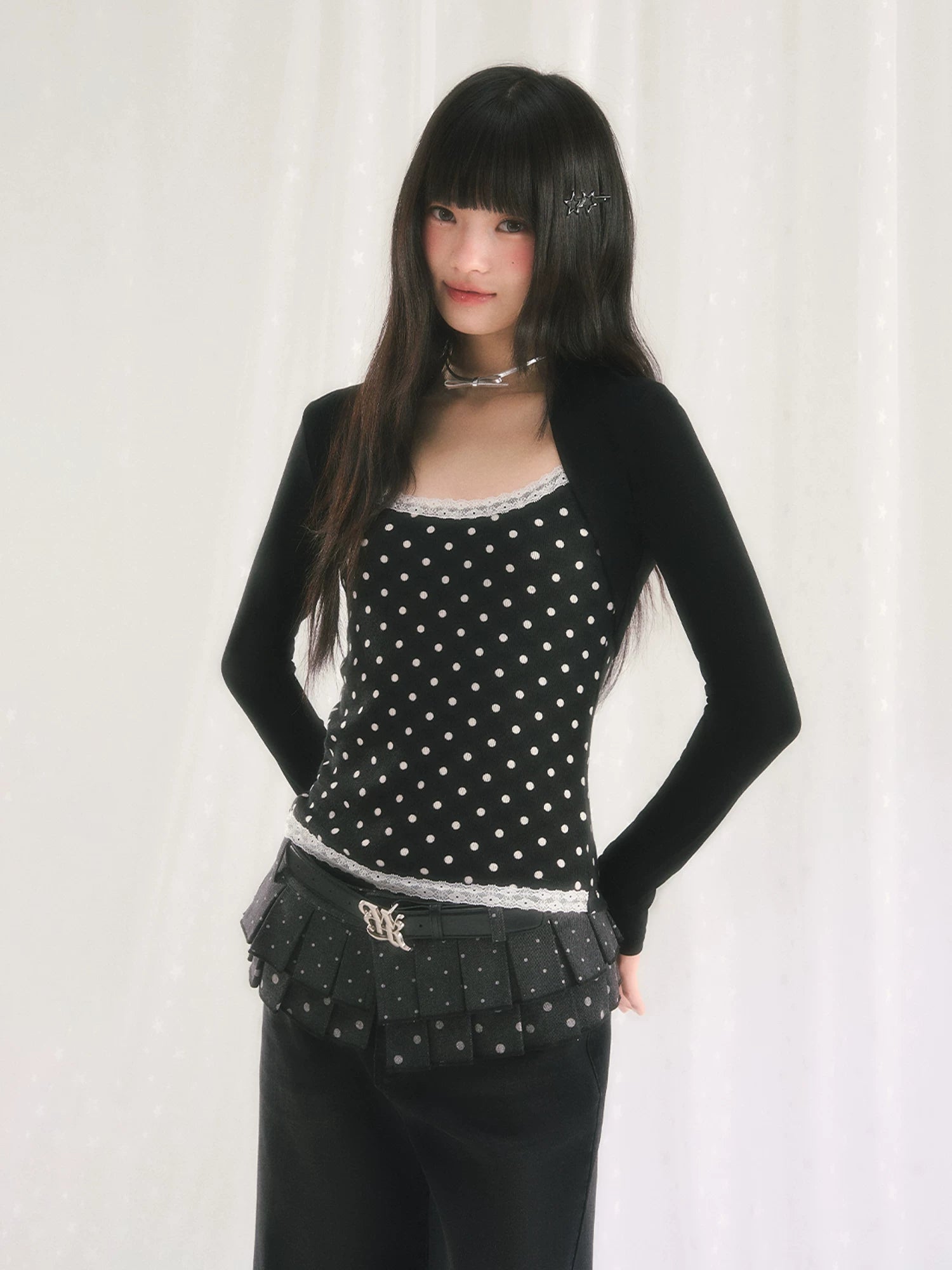 Black Polka Dot Set