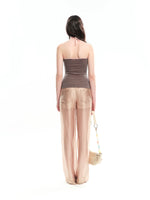 Velvet Colorblock Beaded Knit Camisole