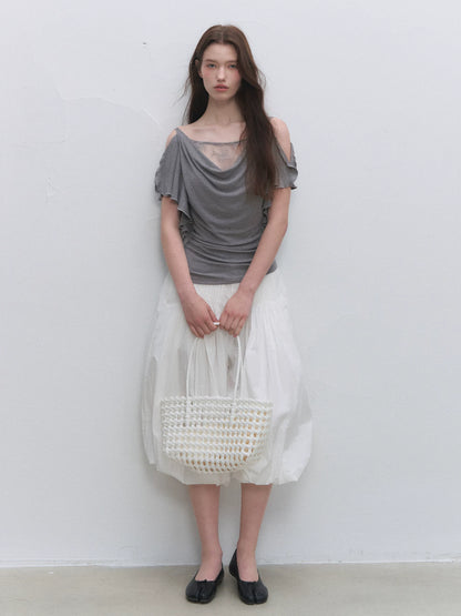 Layered Lace Cowl Top