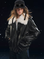 Black Detachable Fur Collar Down Jacket