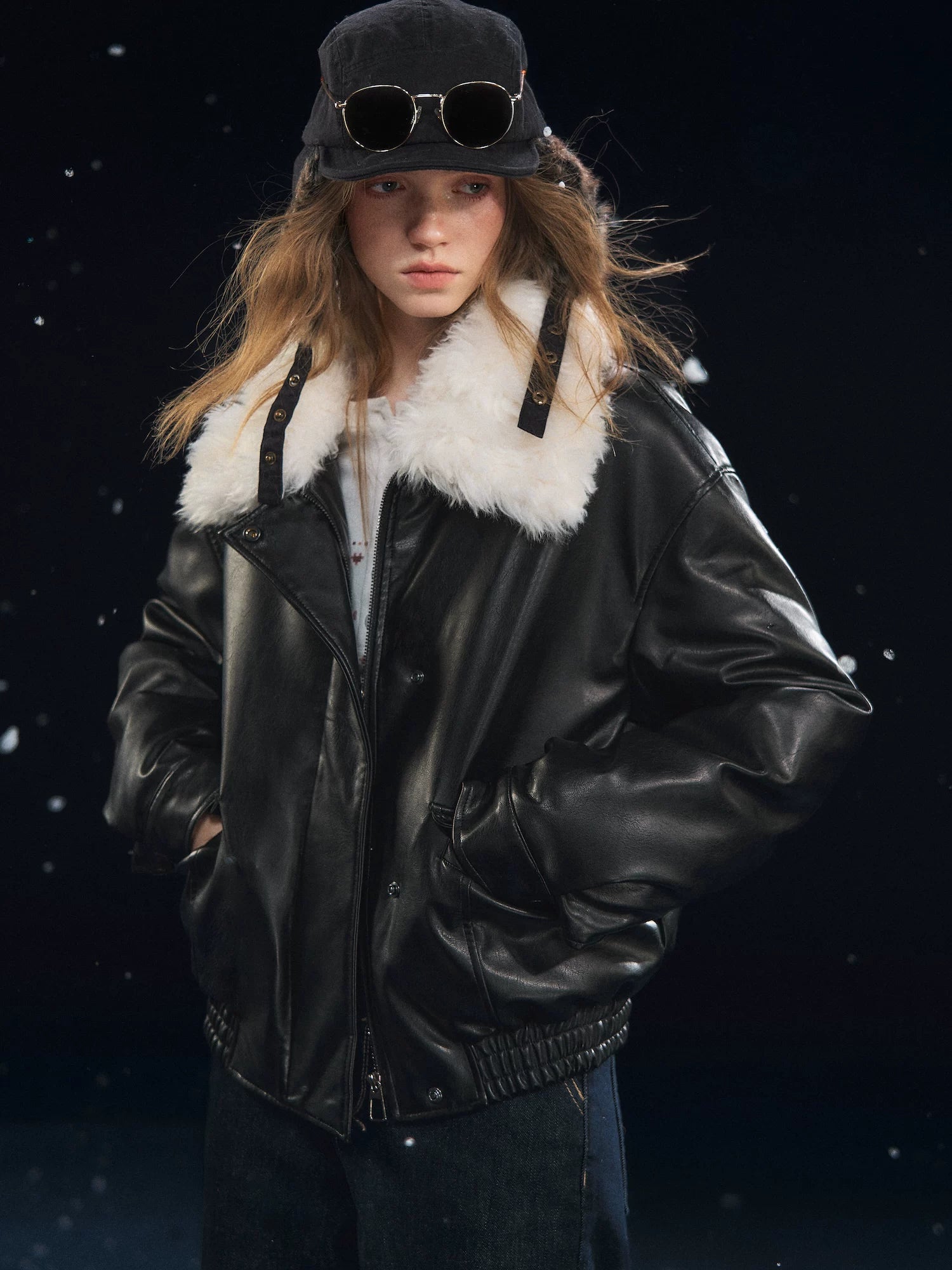 Black Detachable Fur Collar Down Jacket