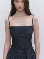 Pleated Tie Cami Dress
