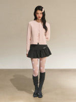 Cable Knit Cropped Cardigan