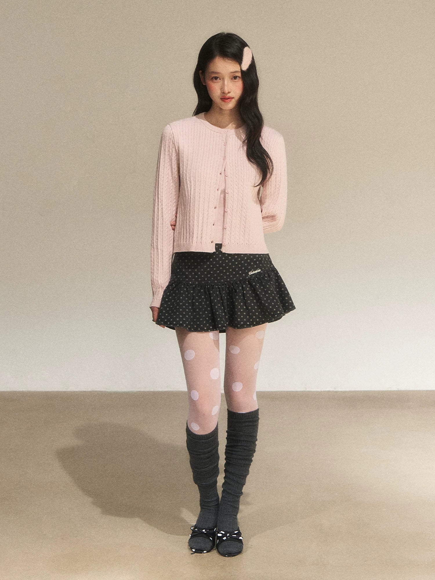 Cable Knit Cropped Cardigan