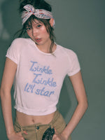 White Little Star Knit T-shirt