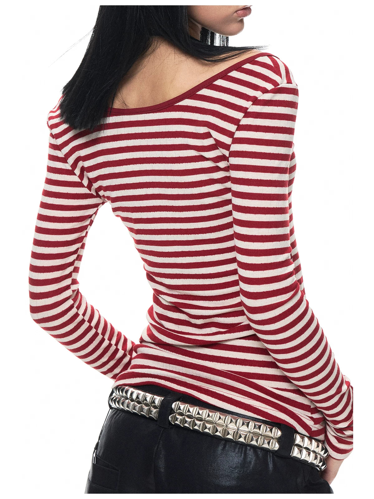 Vine Print Crew Neck Top