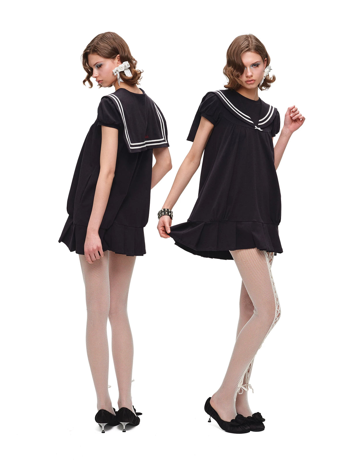 Oversized Sailor Collar Dress