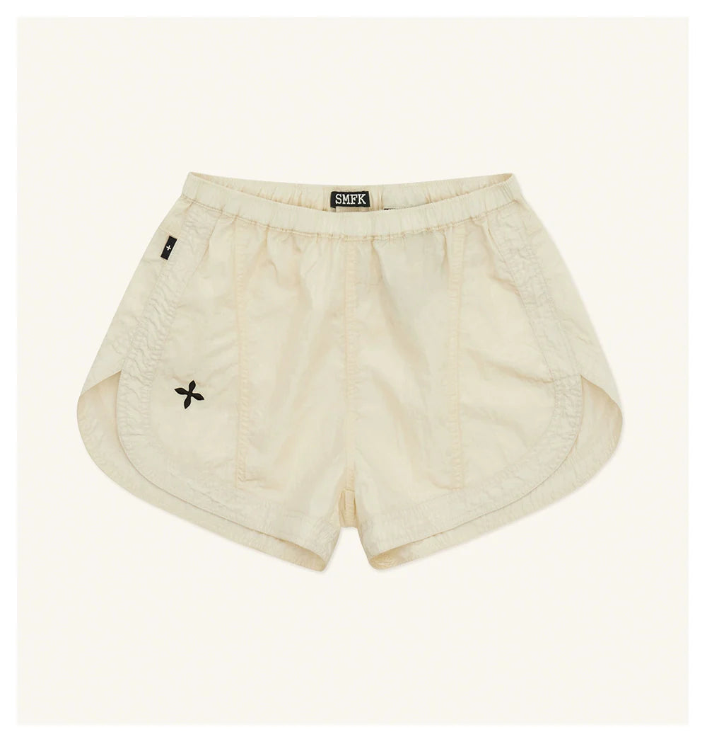 Ancient Myth Metallic Skin Embroidered Athletic Shorts