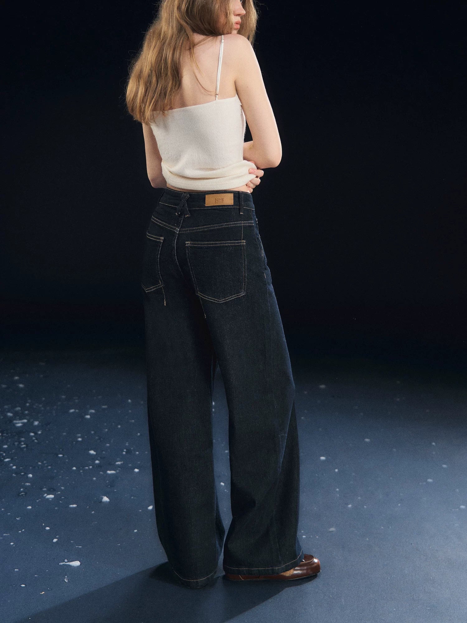 Fleece Lined Straight Denim Pants