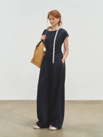 Draped Lazy Asymmetric Shoulder Convertible Top Set