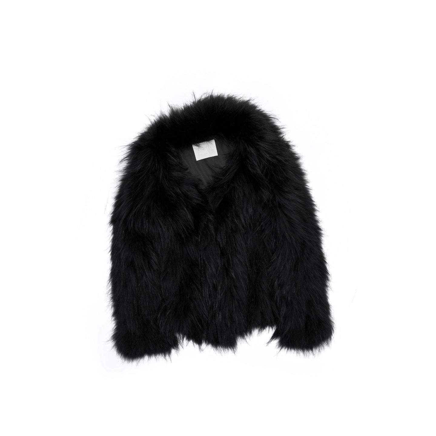 Heavycrafted Racoon Fur Knit Lapel Fur Coat