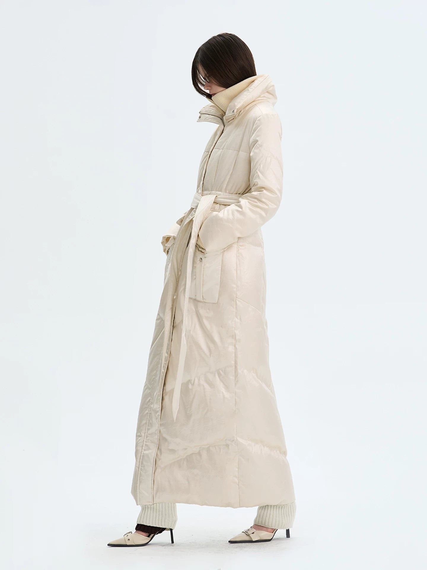 Belted Long Down Jacket