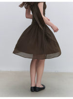 Lyocell Tie Blouse & Skirt Set