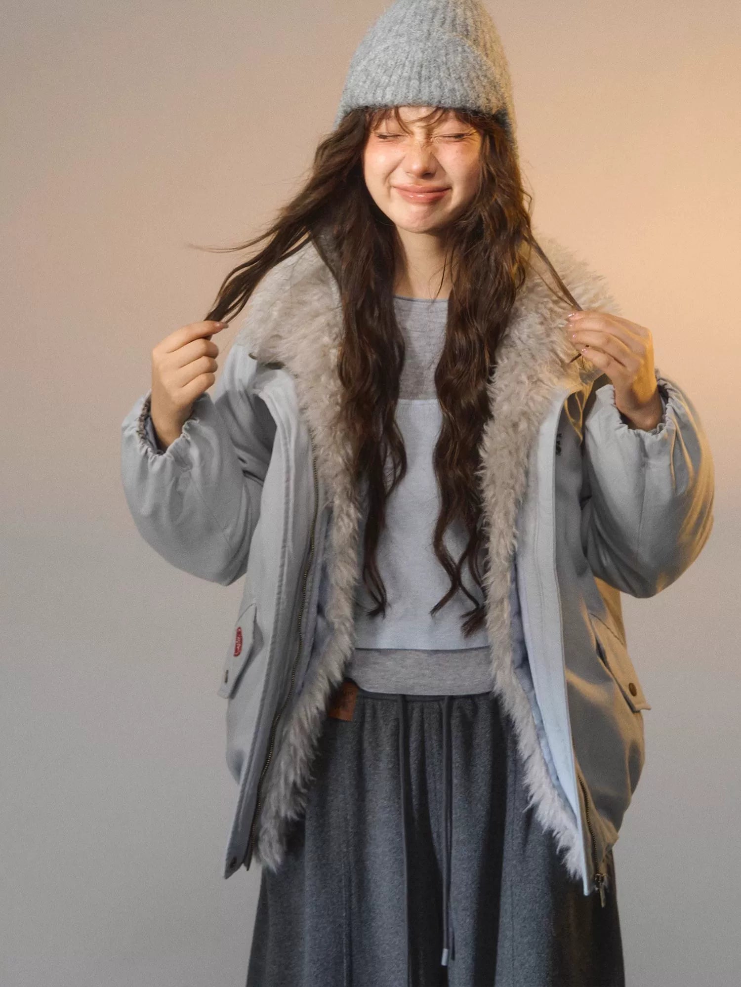 Detachable Fur Down Parka