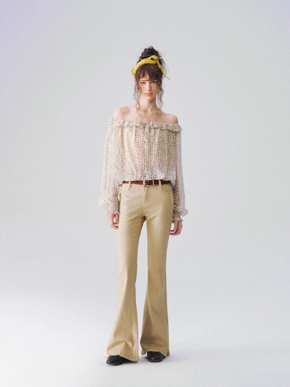 Dyed Flare Denim Pants