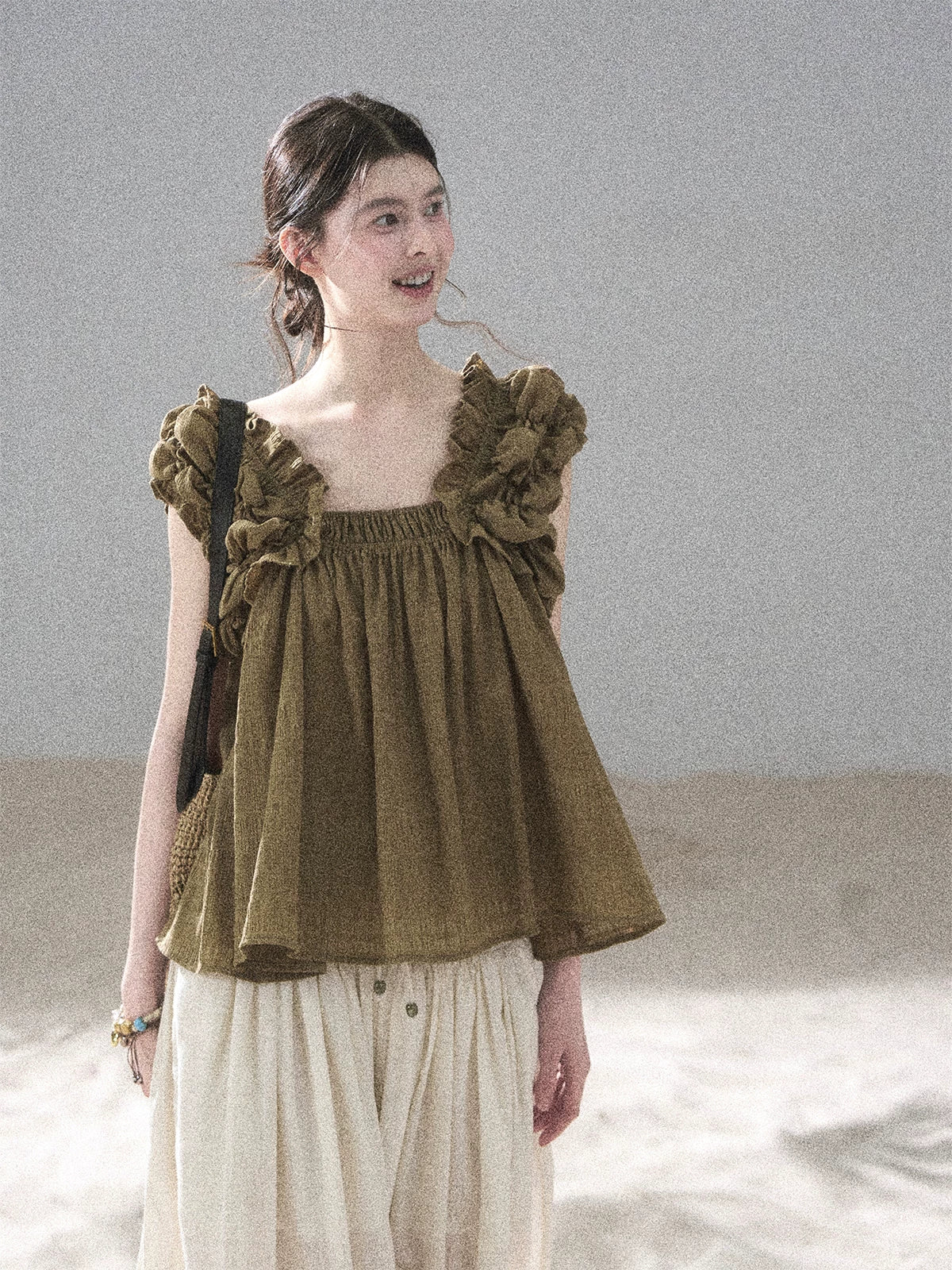 French Puff Sleeve Top