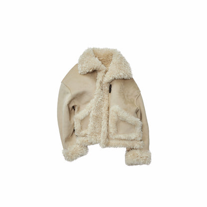 Reversible Shearling Suede Jacket