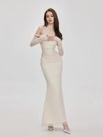Ariel Mesh Off-Shoulder Mermaid Dress
