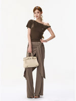 Lace Up Flare Pants