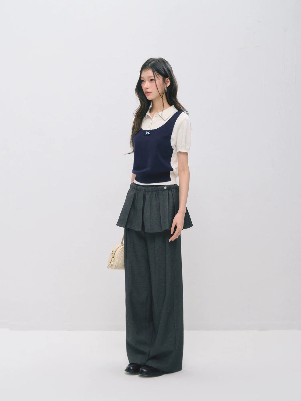 Polo Collar Two‑Layer Ice Silk T-shirt