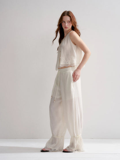 Lace Texture Two Piece Set