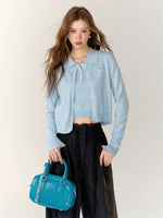 Butterfly Knot Soft Wool Sweater & Vest Set