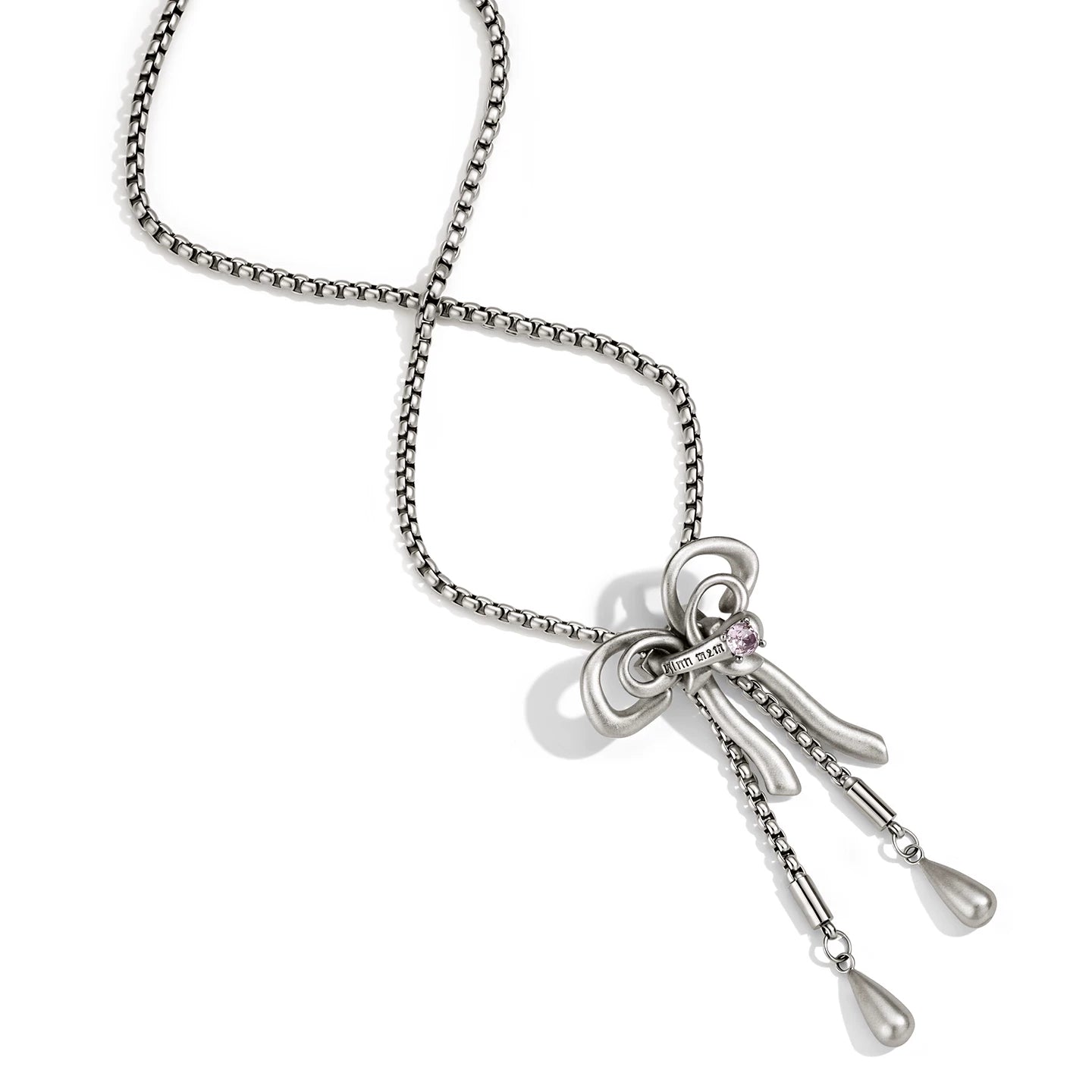Vintage Rhinestone Bow Necklace