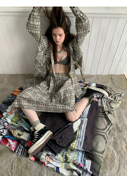 Vintage Plaid Twist Bra