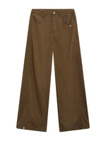 Retro Coffee Wide-Leg Pants