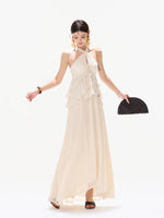 Embellished Chiffon Maxi Dress