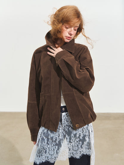 Suede Fog Oversized Jacket