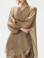 Sheer Wrap Chiffon Shirt