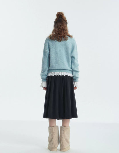 Leopard Bow Crewneck Sweater