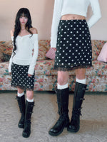 Polka Dot Lace Skirt