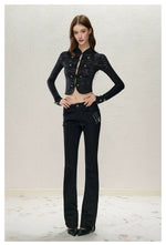 Black Frog-Button Lace Jacket