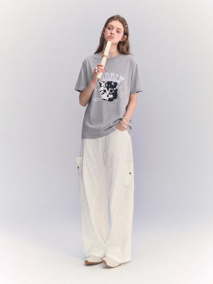 Cat Print T-Shirt