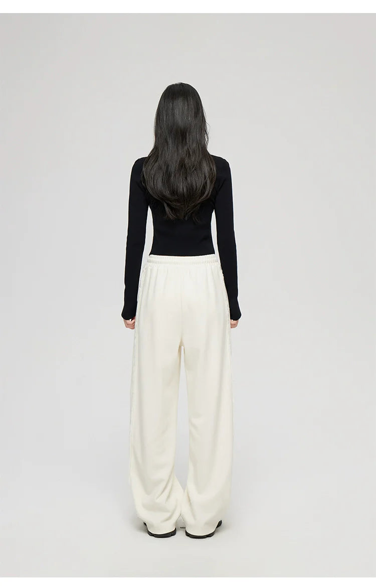 Black &amp; White Wide Neckline Sweater
