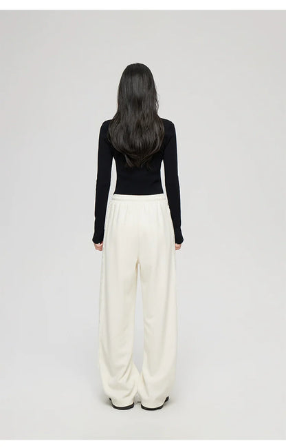 Black &amp; White Wide Neckline Sweater