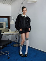 Patchwork Utility Hooded Jacket & Skirt Set
