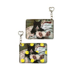 Polka Dot Cats & Dogs Charm Dual-Slot Card Holder