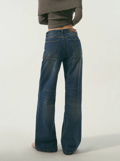 Blue Washed Denim Pants