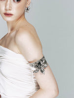 Metal Floral Open Bangle