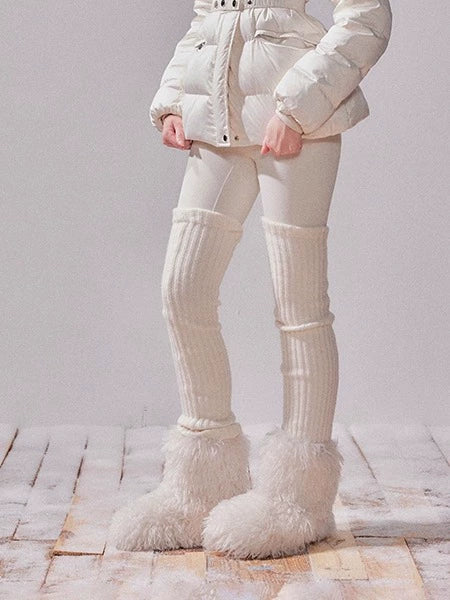 Fox Fur Large Collar Hooded Short Down Jacket