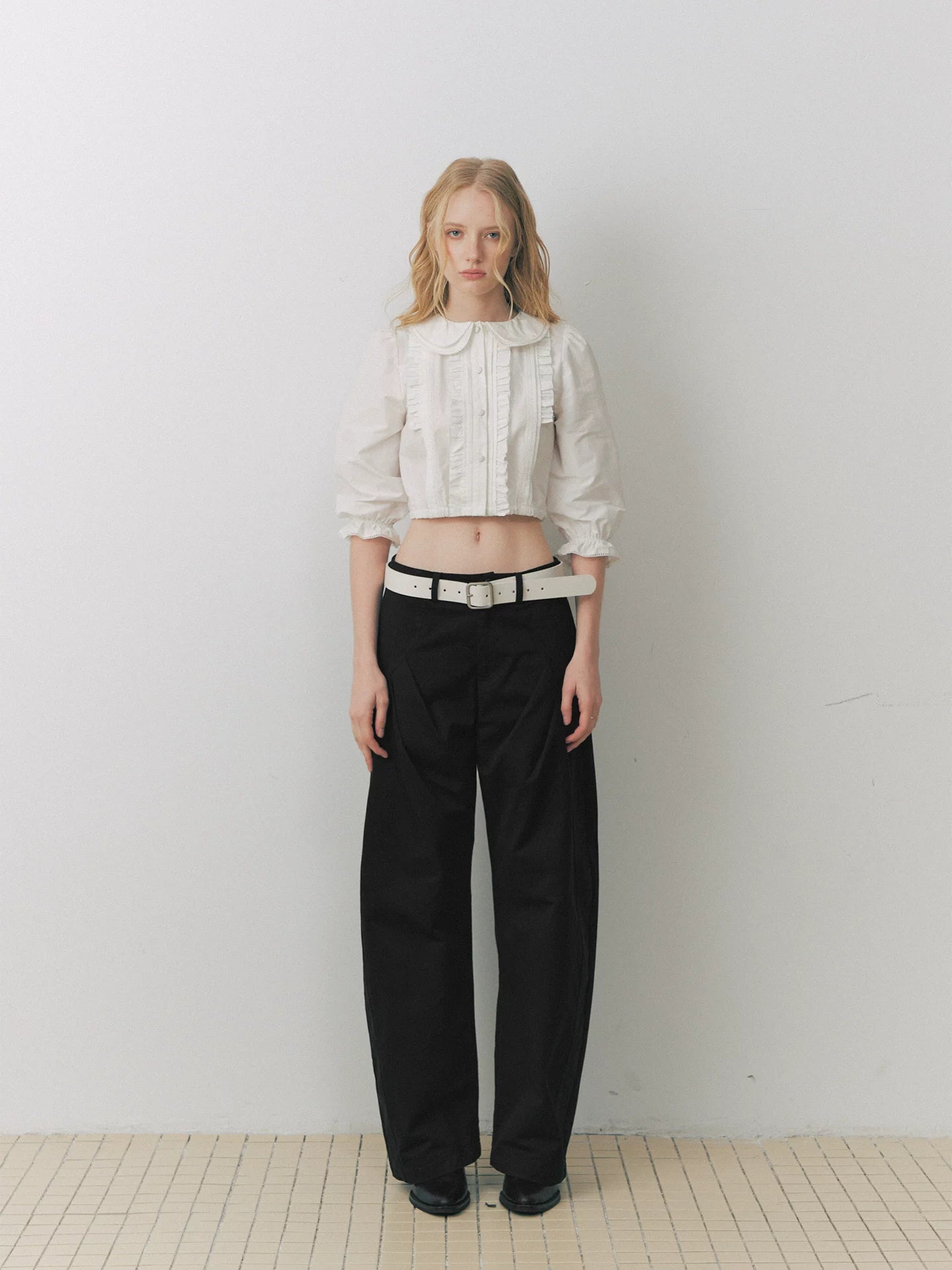 Double Collar Lace Blouse