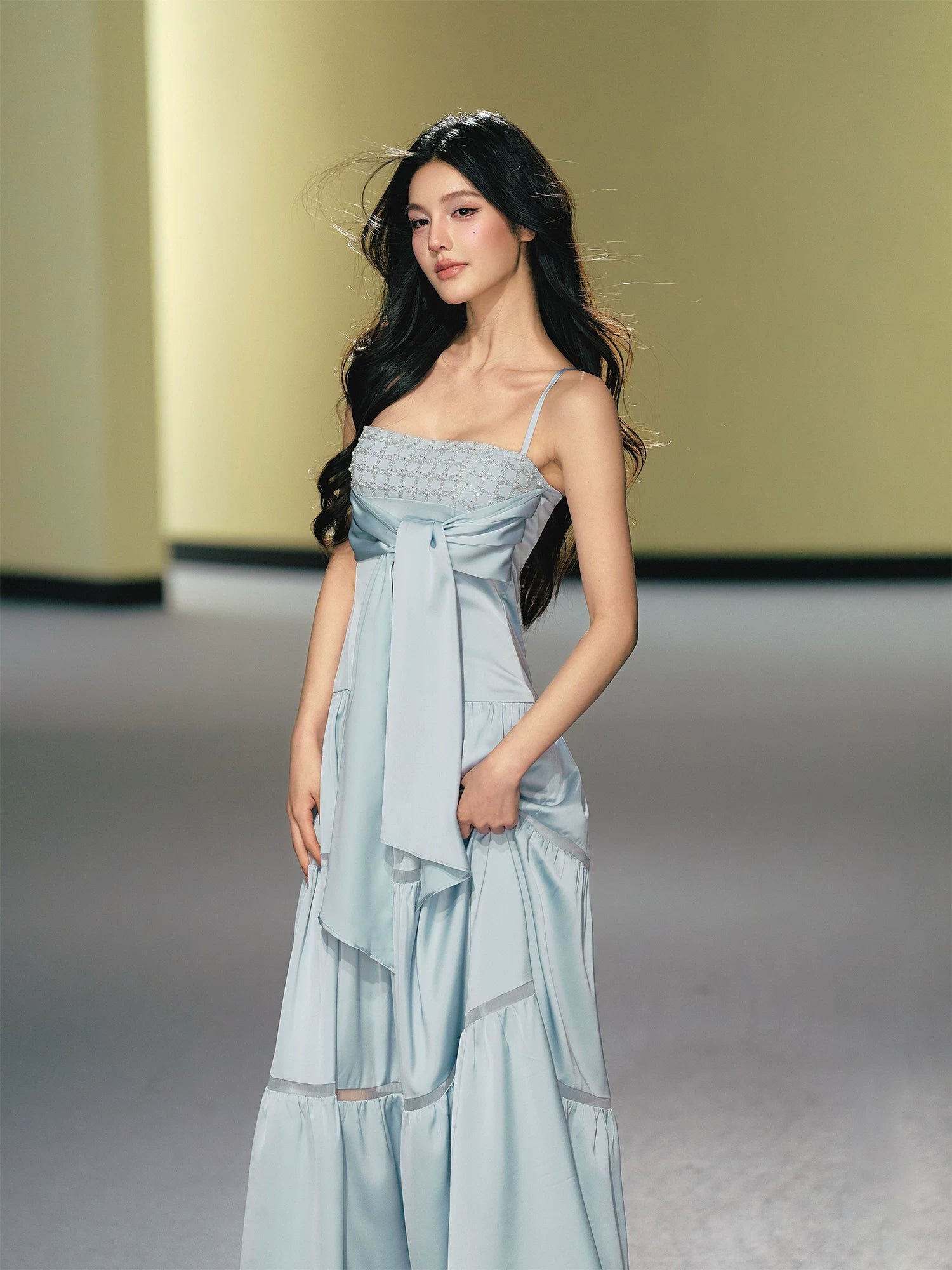 Sequin Strap Maxi Dress